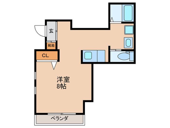 エルミタージュ上板橋(ワンルーム/1階)の間取り写真