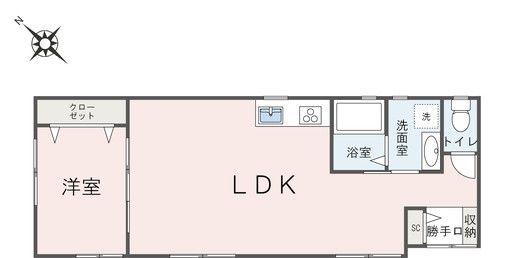 メゾンエヌ(1LDK/1階)の間取り写真