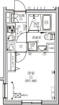 VERXEEDSTAIROMORIKITA(1K/2階)の間取り写真