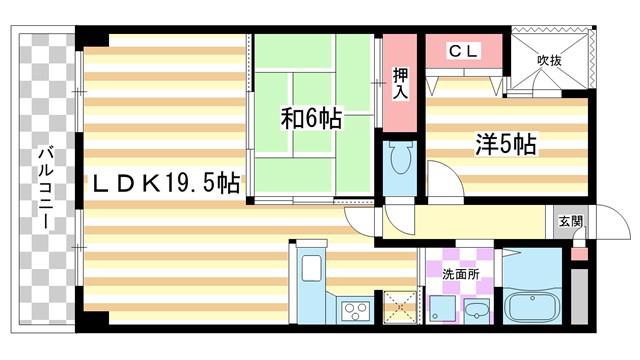 ヴィスタイマニシ(2LDK/3階)の間取り写真
