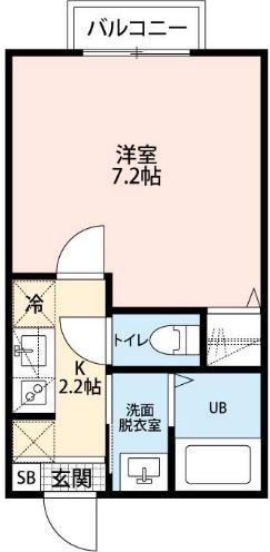 ヴィジオーネ西千葉(1K/2階)の間取り写真