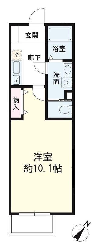 プラチナパレス(1K/1階)の間取り写真