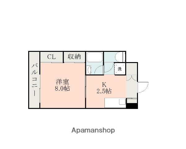 東カングランドマンション第1南林寺シーサイド(1K/8階)の間取り写真