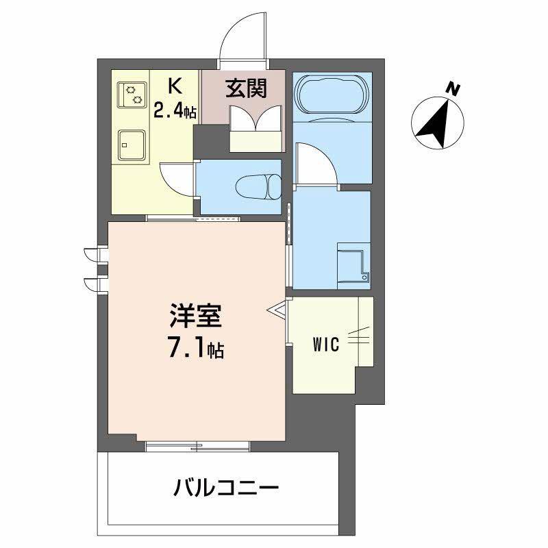 フォレナ大手町(1K/3階)の間取り写真