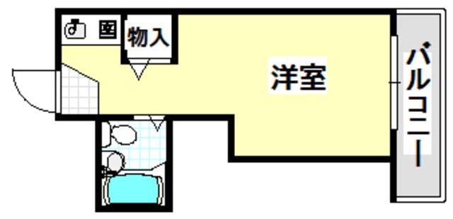 マザーアーク正雀(ワンルーム/4階)の間取り写真
