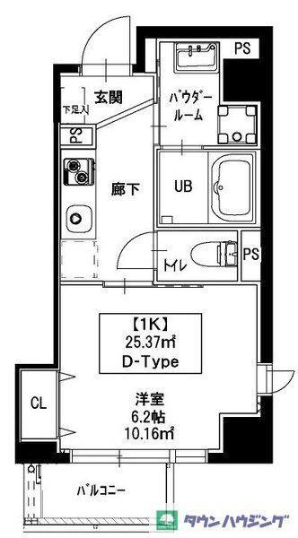 新宿御苑荘(1K/3階)の間取り写真