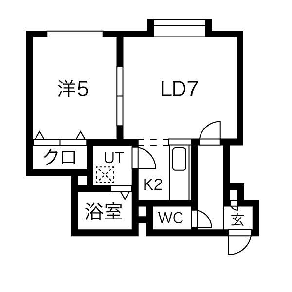 TK CLASS(1LDK/3階)の間取り写真