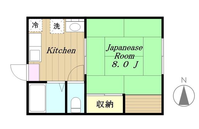 ラフォーレ(1DK/2階)の間取り写真