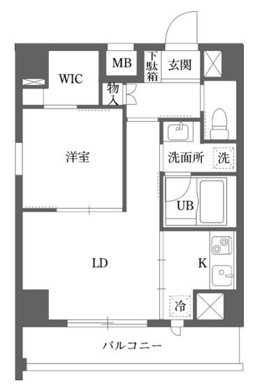 ダイナ大島(1LDK/6階)の間取り写真