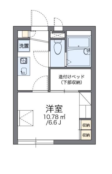 レオパレス杭瀬北新町I(1K/2階)の間取り写真