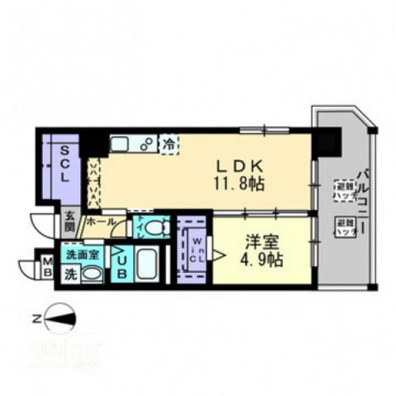 ハアラン国体町(1LDK/1階)の間取り写真