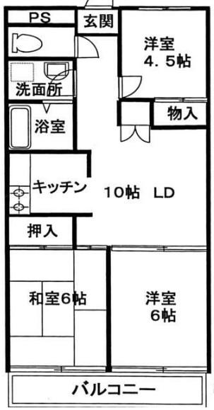 コーポ・ドュ・ピエール(3LDK/3階)の間取り写真