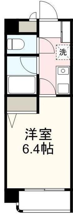 ビルド四季(1K/4階)の間取り写真