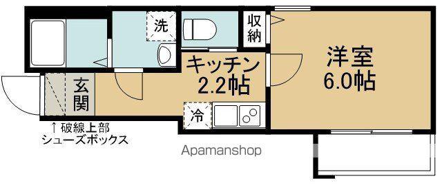ルピナス川越(1K/1階)の間取り写真