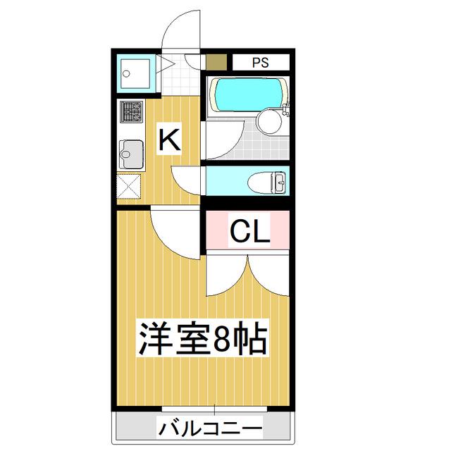 ガーデンプレイス諏訪湖(1K/3階)の間取り写真