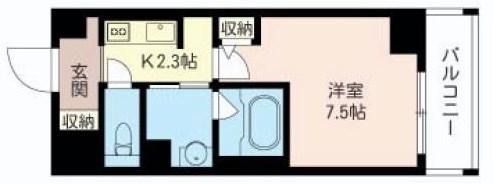 VIVACE(1K/1階)の間取り写真