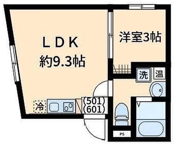 オモチデ千石(1LDK/5階)の間取り写真