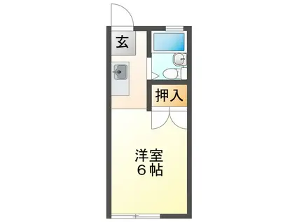 シティ明宝(1K/2階)の間取り写真