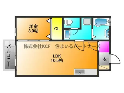 セジュールモナリエ(1LDK/1階)の間取り写真