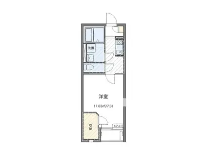 JR武蔵野線 東所沢駅 徒歩16分 2階建 築13年(1K/2階)の間取り写真