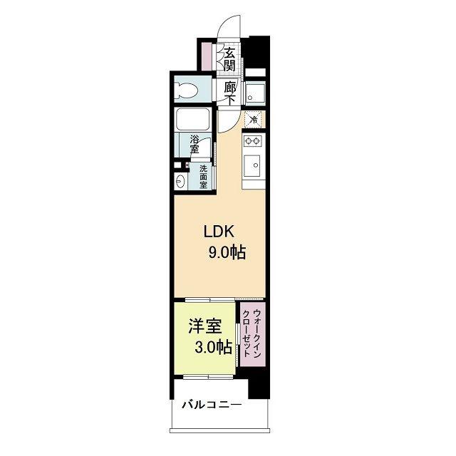 リビオメゾン新大阪(1LDK/13階)の間取り写真