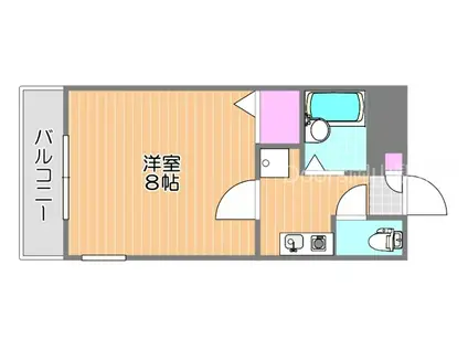 グランビア学南町(1K/3階)の間取り写真