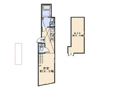 横須賀ビレッジPARTI(ワンルーム/2階)の間取り写真