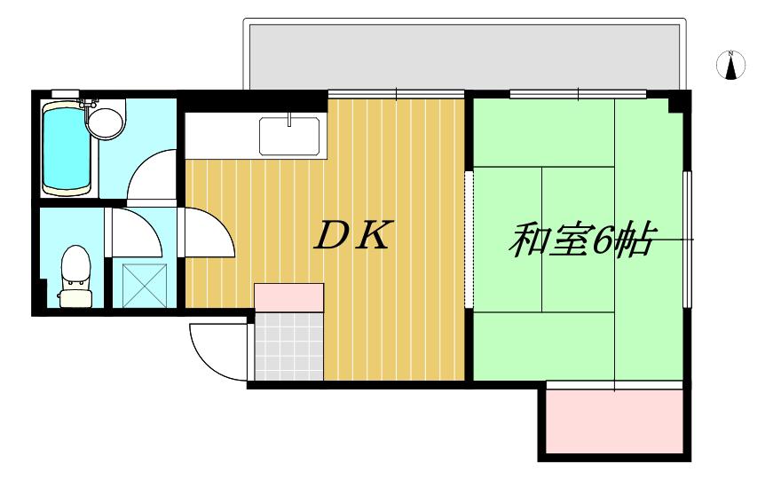 ベルメゾンI(1DK/1階)の間取り写真