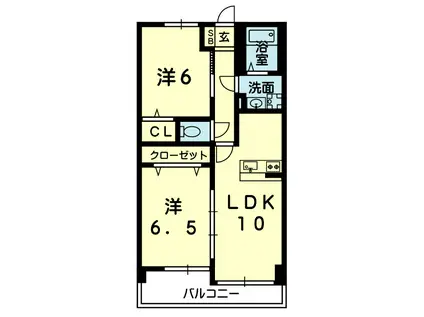 ダイナシティ光(2LDK/2階)の間取り写真