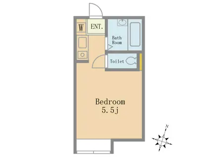 キャピタルK(ワンルーム/2階)の間取り写真