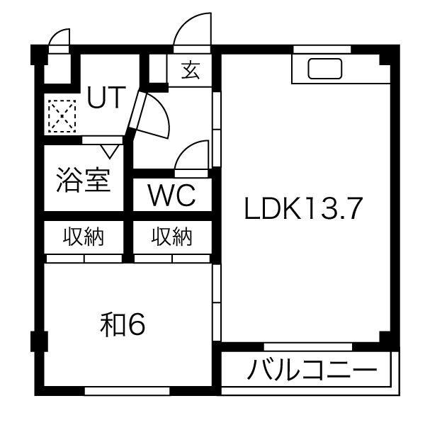 サンジュエール(1LDK/3階)の間取り写真