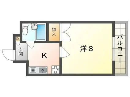 カパオプラザ(1K/3階)の間取り写真