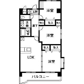 マンションエクレール(3LDK/5階)の間取り写真