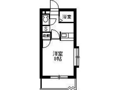 パラッツォ・S(1K/2階)の間取り写真