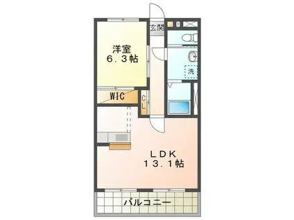 アルバクオーレ A棟(1LDK/3階)の間取り写真