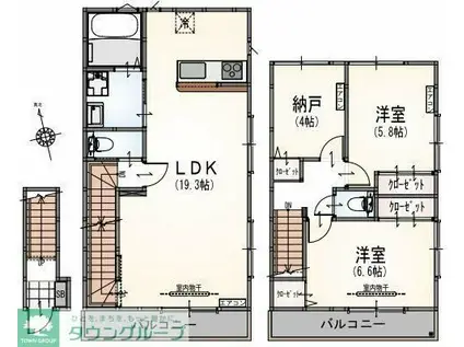 ラ レジデンス シック(2SLDK/2階)の間取り写真