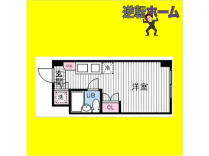 アルファビル大通西17(ワンルーム/4階)の間取り写真