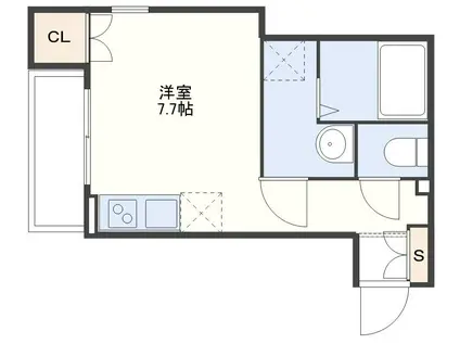 ラフィーネTATEIWA(ワンルーム/1階)の間取り写真
