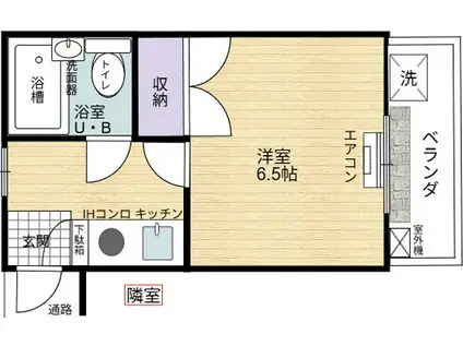 ハイツみよし(1K/1階)の間取り写真