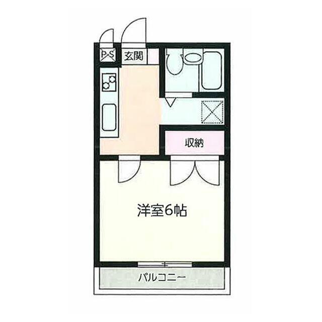 ソレアード(1K/2階)の間取り写真