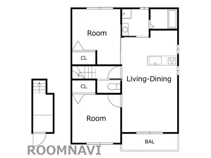 ヒラソール南島田(2LDK/2階)の間取り写真