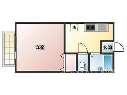 ハイツノア A(1K/2階)の間取り写真