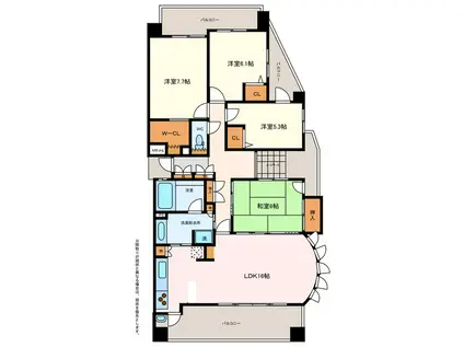 Dグラフォート半田青山(4LDK/6階)の間取り写真