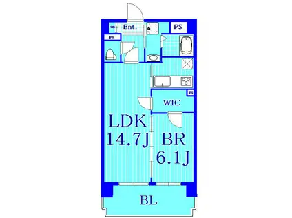 ヴィラージエ(1LDK/6階)の間取り写真