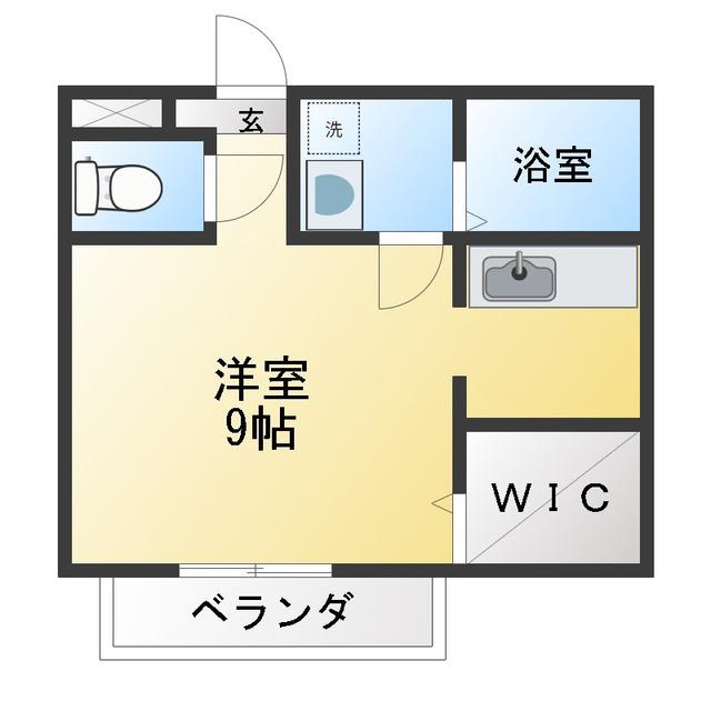 ハイツサンロード(ワンルーム/1階)の間取り写真