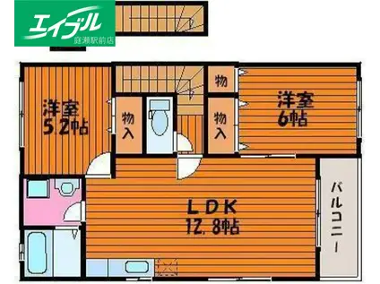 ファルコンI (2LDK/2階)の間取り写真