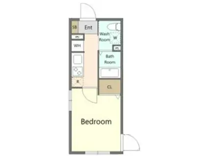 練馬区関町北アパート(1K/2階)の間取り写真