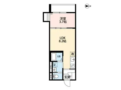 ROBOT HOME 西大宮III(1LDK/3階)の間取り写真