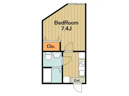 ブルームテラス(1K/3階)の間取り写真