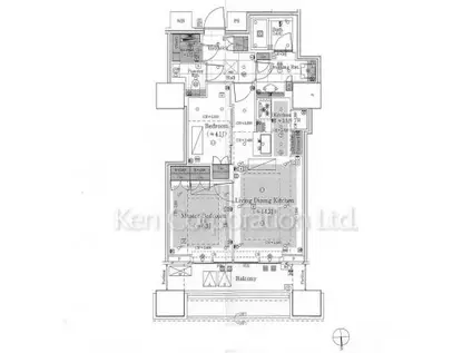 三田ガーデンヒルズサウスヒル(2LDK/8階)の間取り写真